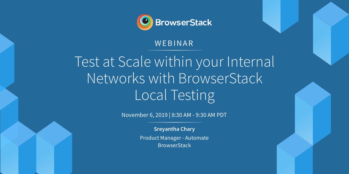 With BrowserStack Local Testing, you never have to deploy an unfinished, untested website to public servers. Join us for a free webinar on November 6 and learn how to scale #Selenium tests within your private network. 

Register here - ow.ly/TtO950wWAOz