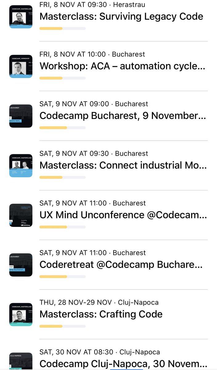 cardasim's tweet photo. Full speed ahead...
Save your seats here https://t.co/W6xGf8d7wT
#codecampro #bucharest #cluj https://t.co/kZvZy0x2VK