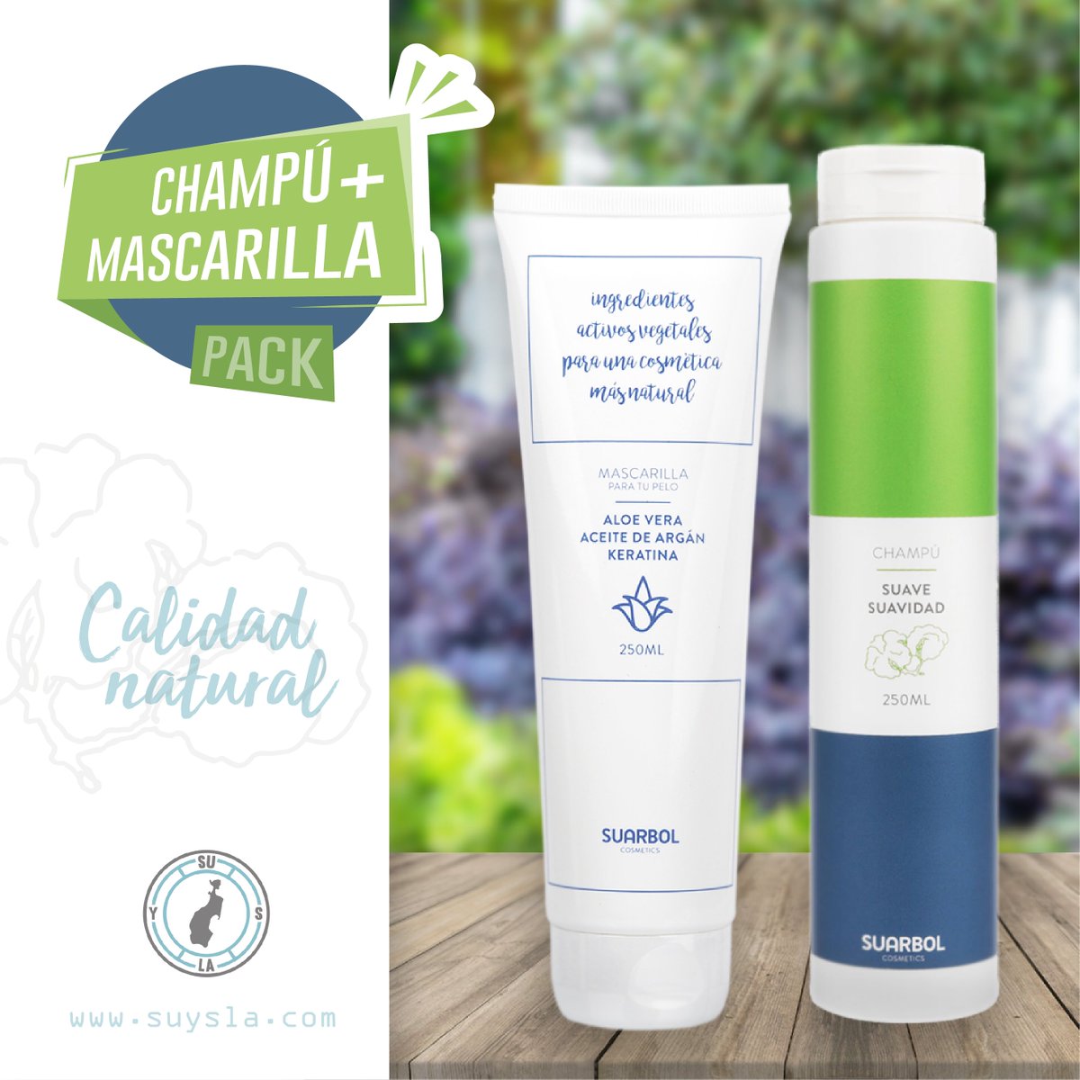 suysla's tweet photo. Hoy os traemos pack champú + mascarilla
--> https://t.co/CH2sevqXuW 
#Calidadnatural https://t.co/ec1KvmeDYc