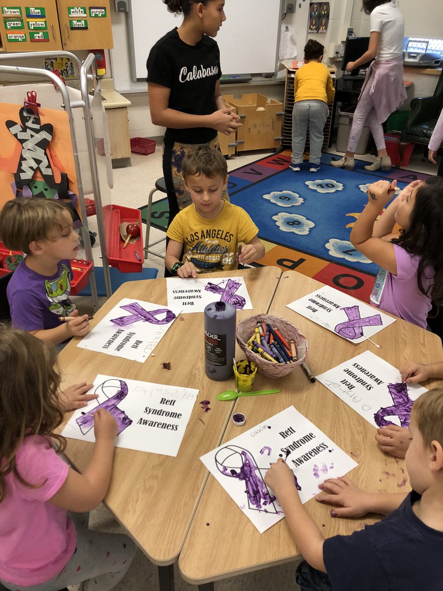 Today we wore purple to bring awareness to Rett Syndrome.