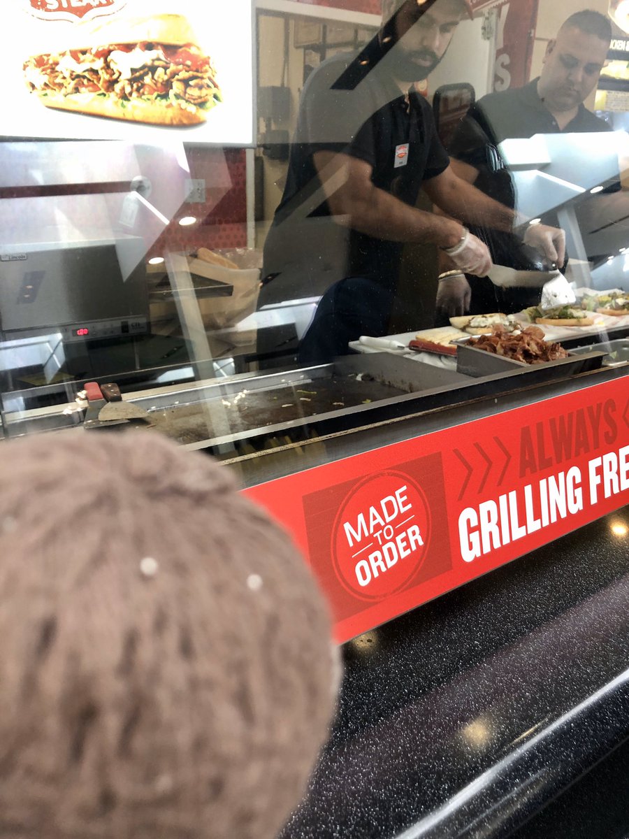 wendigobunny's tweet photo. Little #YarnAdam is hungry on our mall adventure, so we stopped for #phillycheesesteak ππ₯° turns out he likes it!!! #AdamRaki @ishxallxgood https://t.co/WaLLiW2Arj