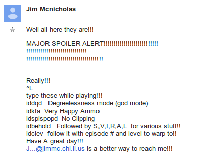 BTW, 3 hours after Elias 'CaveMan' Papavassilopoulos posted their list of cheats, Jim Mcnicholas posted their own... in a suspiciously similar order and phrasing.J'ACCUSE, JIM MCNICOLAS!