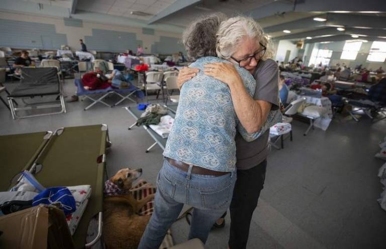 The <a href="/RedCross/">American Red Cross</a> is working  to provide shelter, food and comfort for people forced to leave their homes with little notice as the Kincade wildfire burns. rdcrss.org/2PvysUy #RedCrosser