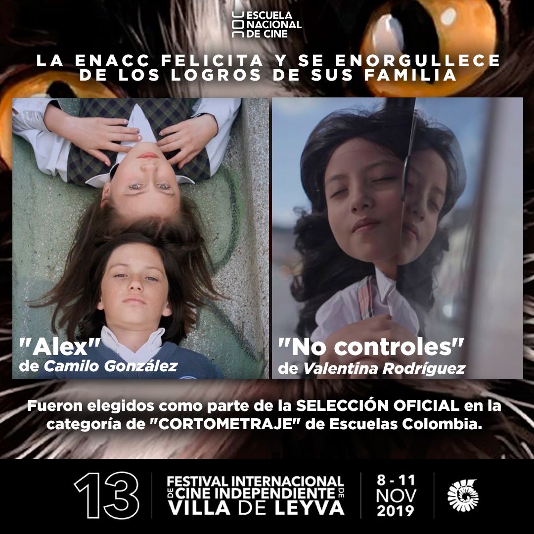 ENACC_Col's tweet photo. Los reconocimientos al #TalentoENACC no se detienen. Hoy es el turno de #CamiloGonzalez y @ValentinaRodriguez quienes con sus manera de ver el mundo y contarlo, son ahora parte de la Sel. oficial del @festicinevilla. 

Felicitaciones y sigan viendo el mundo a 24 cuadros por Seg. https://t.co/gLvsYFDE1F