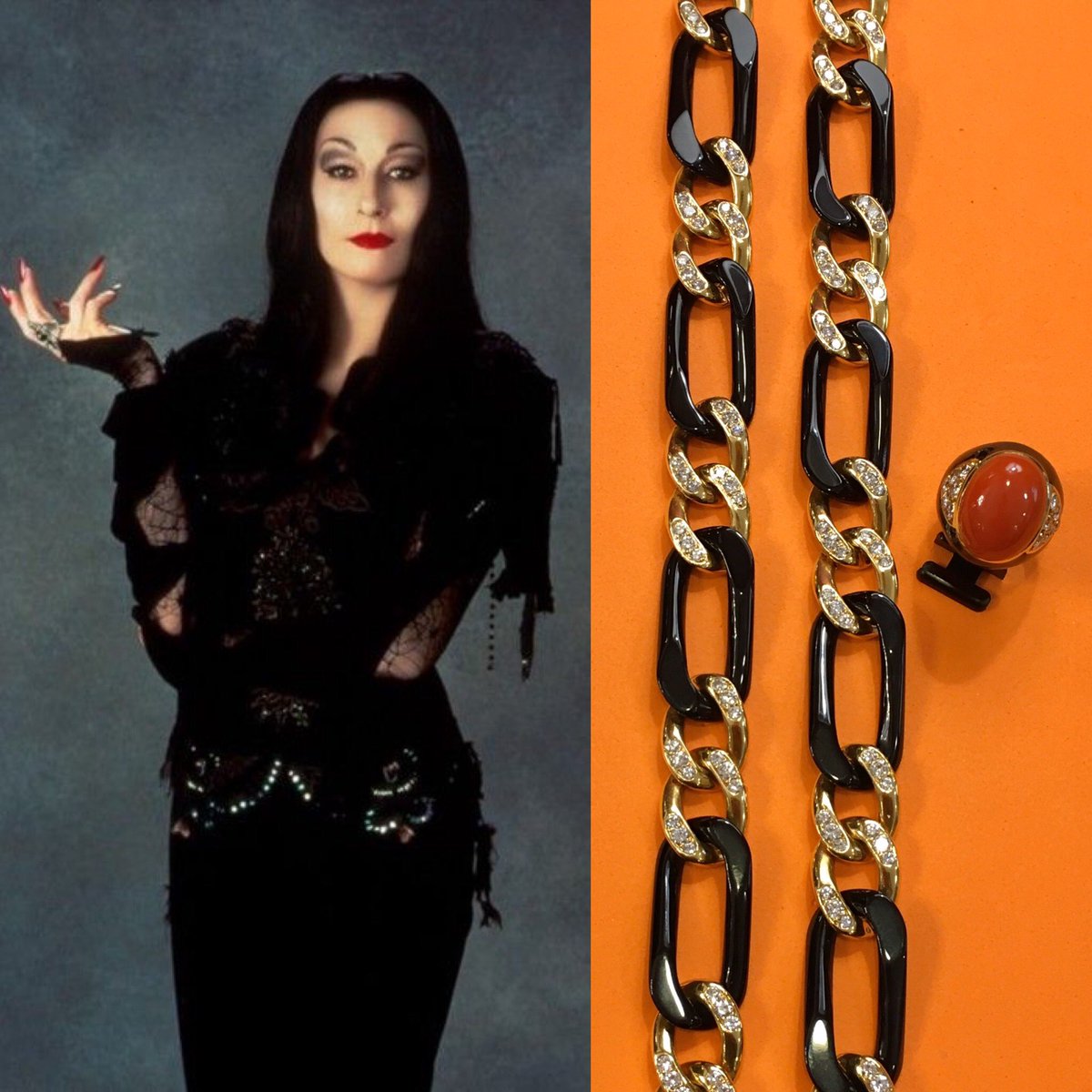 Be more like Mortica: #Halloween chic with a side of witch. #cdbltd #jewelry