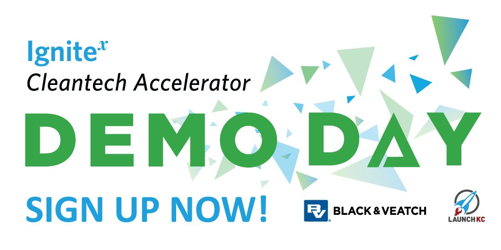 Sign up now for Demo Day on 11/13 featuring the IgniteX Cleantech Accelerator powered by @Launch_KC w/ Aware Vehicles, @BuiltRobotics @EcoSpears @electriphi @extensiblenergy @InfraLytiks @NovoNutrients

RSVP here: bit.ly/339d1MU #BVIgniteX