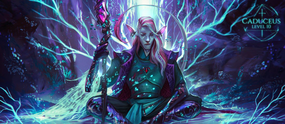 Jessketchin's tweet photo. I'm really digging the glowing lichen(?) of #Caduceus's new design. They look like stars in space! 😀

#Criticalrolefanart #CriticalRole #CriticalRoleArt #DnD https://t.co/UQ3SGtgoaP