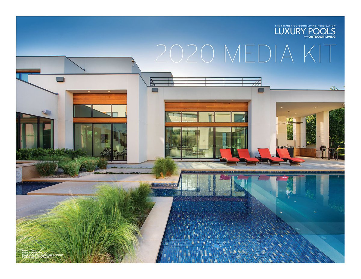 Luxurypoolsmag's tweet photo. Make a splash! Showcase your pool designs, #outdoorliving product lines and technology, and pool accessories in Luxury Pools + Outdoor Living magazine. Request our media kit -> https://t.co/HNCGk96xGn #poolbuilder #pooltechnology #swimmingpools #outdoorfurniture https://t.co/6P1YCtbOSZ