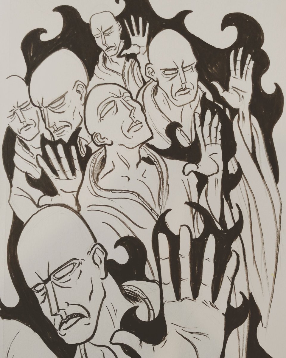 Bison_Kings's tweet photo. The murder of Visiars. High royal vassals.

Day 29.

#inktober #inktober2019 #drawlloween #drawlloween2019 #ink #sketch #drawing #drawingchallenge #gamedev #wyogamedev https://t.co/VHqDzRdrHL