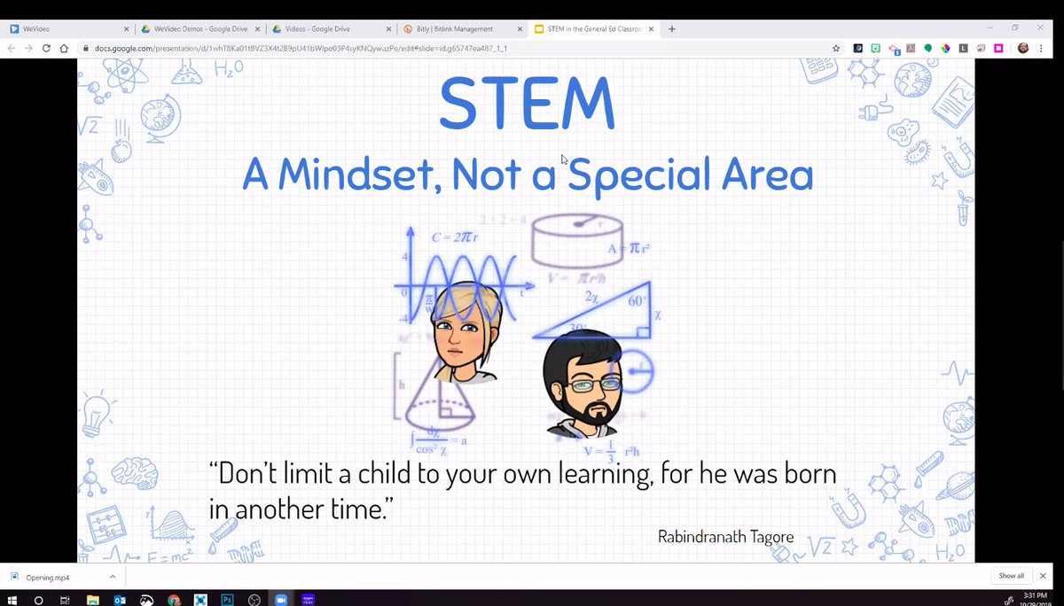 Amysmusings's tweet photo. It's our last #KySTEFall event session slot of the day. Join @Frizzle_of_FCPS and @JoshRayburnKY as they talk about the #STEM mindset.  Connect from https://t.co/wIjp5OFDIB Session starts at 3:40. @kystetech https://t.co/dCG7x5ueKT