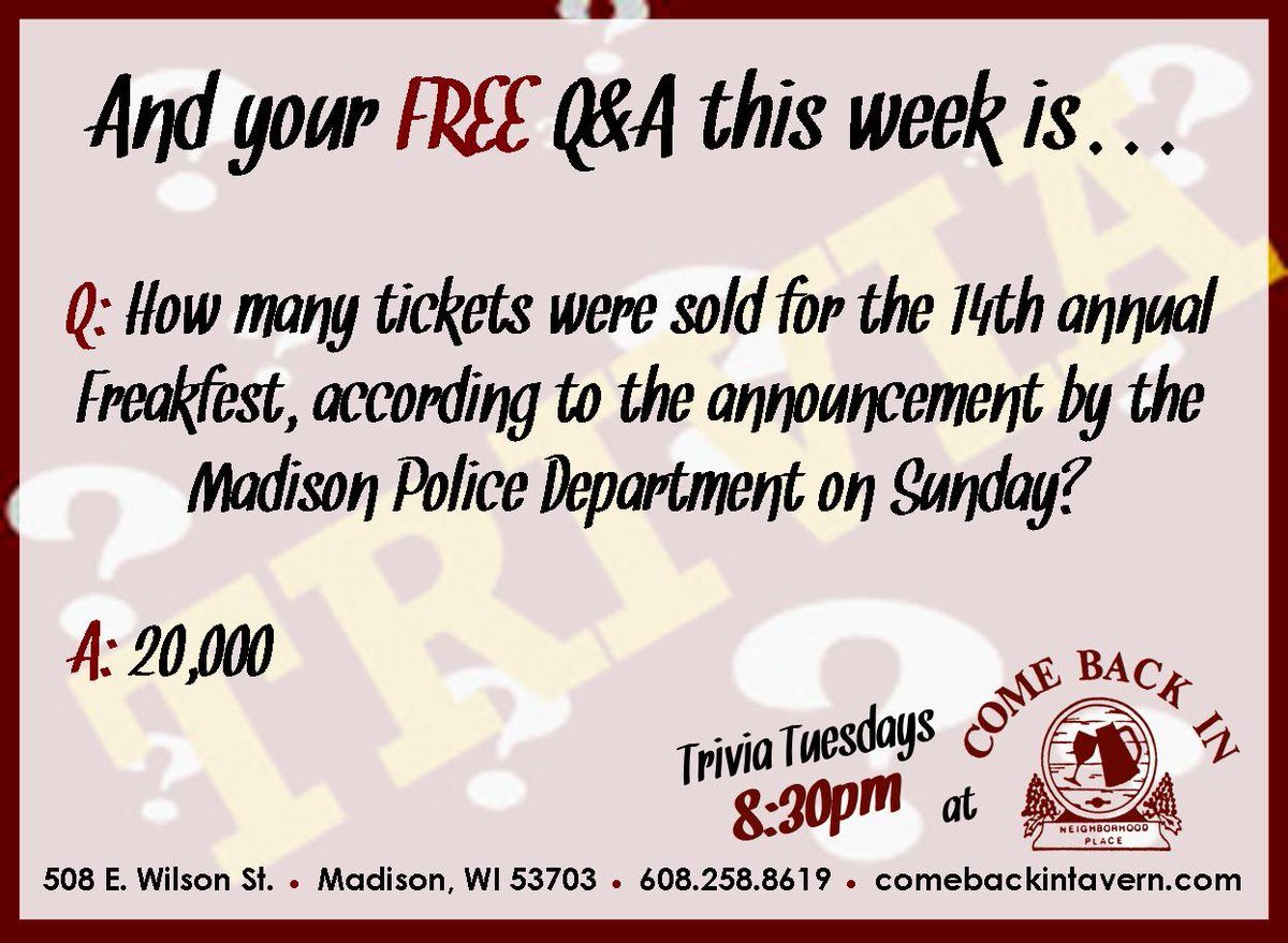 Come Back In Madison tweet media