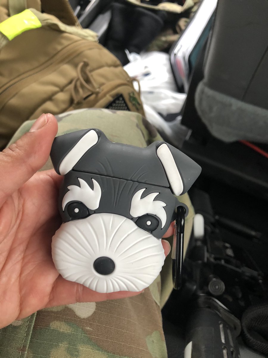tetas_y_cerveza's tweet photo. My boo brought me a going away package with the cutest AirPod holder that reminds me of my son 😭  can’t wait to get back! Onward and upward! #tourdefour https://t.co/JDIOcs6Sk4