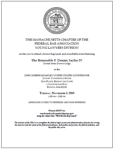 Federal Bar Association - Massachusetts Chapter tweet media