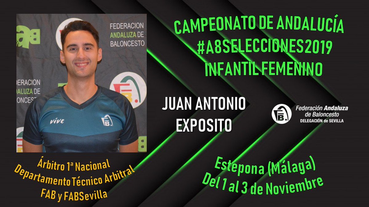 Desde <a href="/CBI_Alcala/">CBI_Alcala</a> damos la enhorabuena a nuestro querido <a href="/JA_ExpositoRuf/">Juan A. Expósito Ruf</a> por su convocatoria como árbitro de 1ª nacional para el campeonato de Andalucía #a8selecciones2019 

x.com/SevillaFaB/sta…