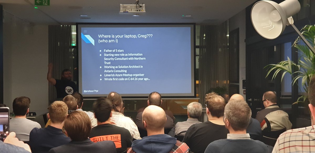 martinboam's tweet photo. @profesor79pl up next talking micro services at #mscug #manchester https://t.co/jxVFzkYnIG