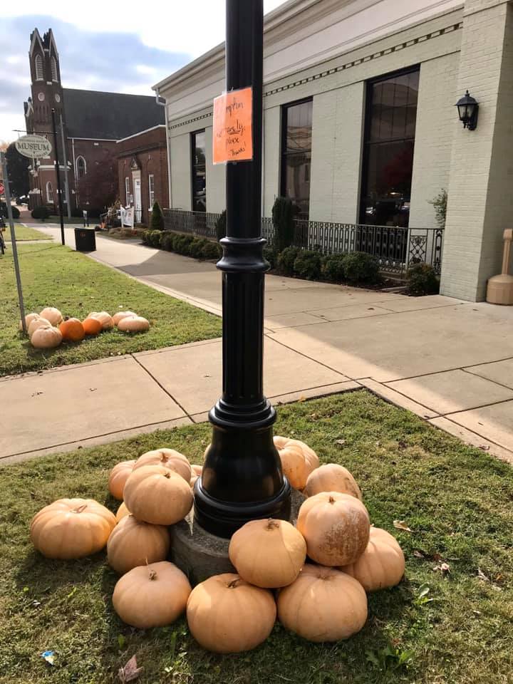 The pumpkin fairy strikes again!

And again, they ask that each family picks just one pumpkin. Thanks
