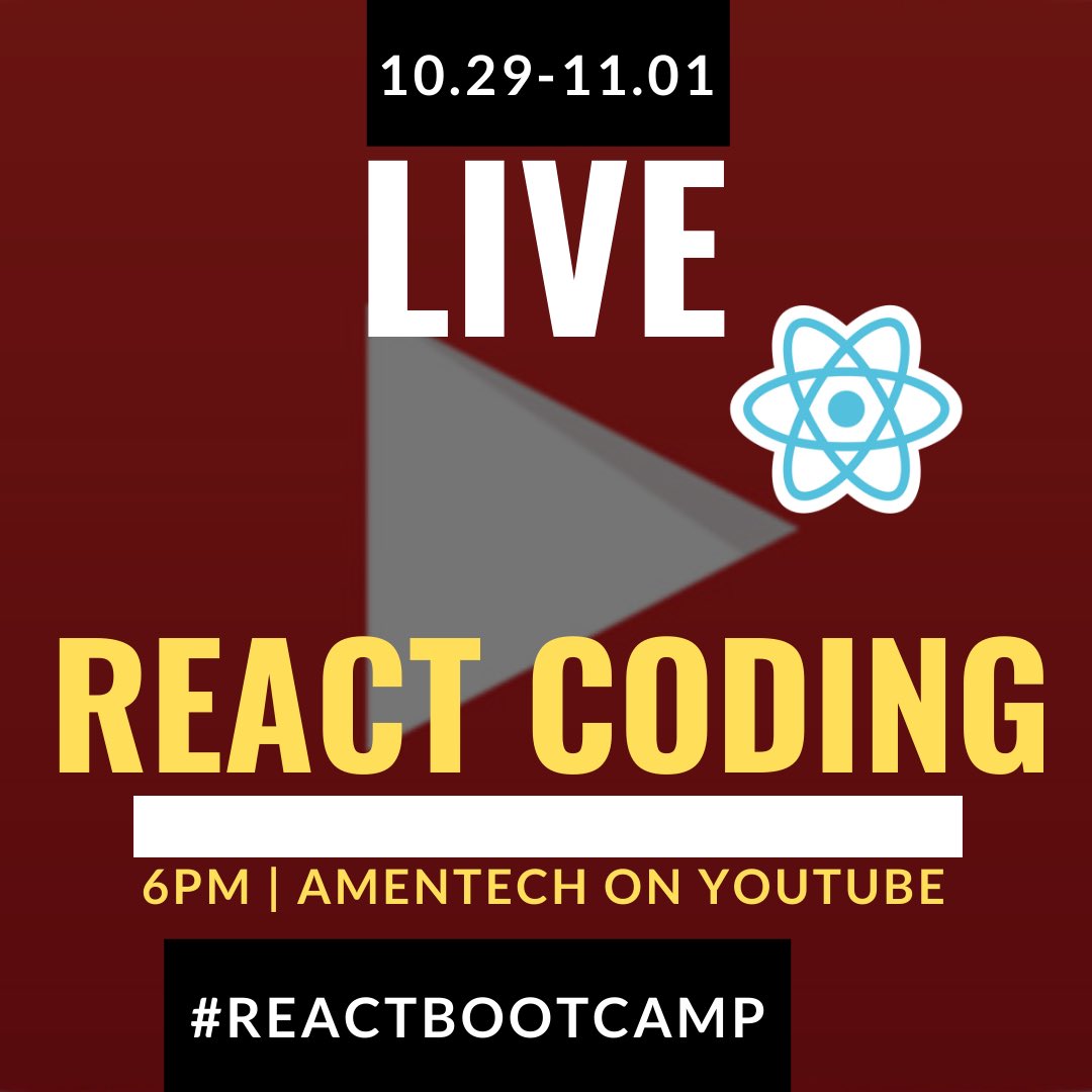 shakimdev's tweet image. LIVE #REACTBOOTCAMP sneak peek in a couple of hours. Let’s build a shopping cart !