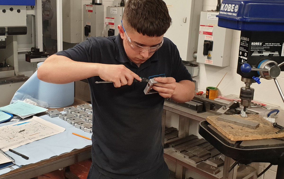 One of our apprentices ensuring Quality this week #engineering #ManufacturingHour #apprenticeships