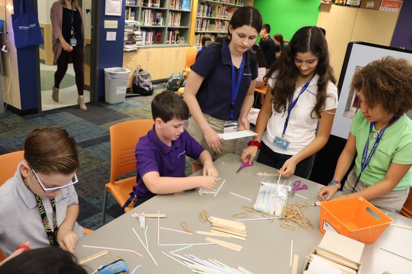 MS_MediaCenter's tweet photo. Innovation Challenge:  Sound Science-Students manipulated rubber bands to test different sound pitches. #nowrittendirections #design #funactivity https://t.co/r5eqBynKsY