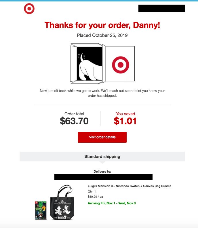 luigi's mansion 3 pre order target