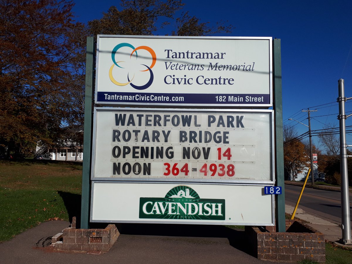 BIG thanks to the town for the recent article in the Sackville Tribune Post and on the sign outside the Civic Centre :-)