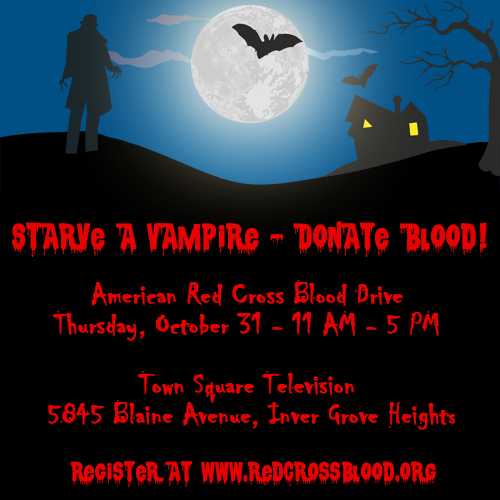 TownSquareTV's tweet photo. Join us on Halloween for our @RedCrossBloodNC Blood Drive! There is still time to sign up at https://t.co/fHmfHO6FJL and walk-ins are welcome too! π»π https://t.co/jbOHe6MTsM