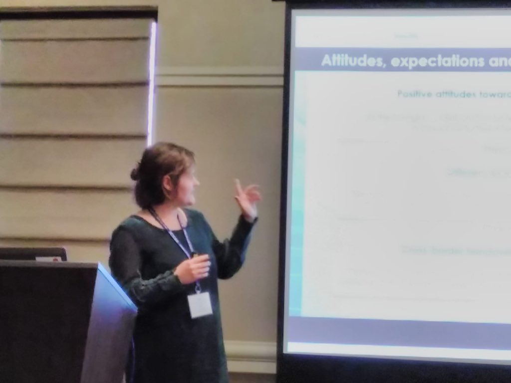 Here’s a action picture of me presenting our research on international healthcare collaboration at #icch19. As blurry as the picture is, as clear was the feedback. Thanks for all the great comments and questions! #safepat #patientsafety @ACHonline @SafepatEmr @InterregEMR