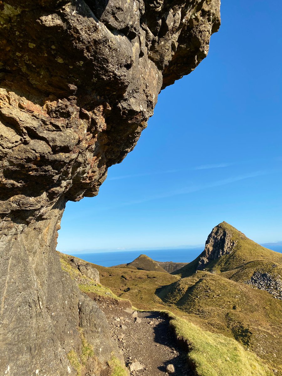 Walking underneath a rock canopy ...