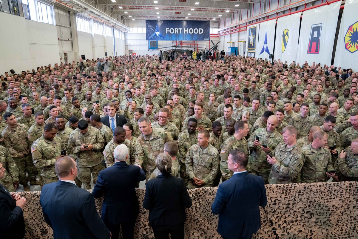 Our nation is proud and the American people will forever be grateful for the soldiers at @forthood. They come from the rest of us, but make no mistake about it: they are the best of us. They are “Army Strong.”