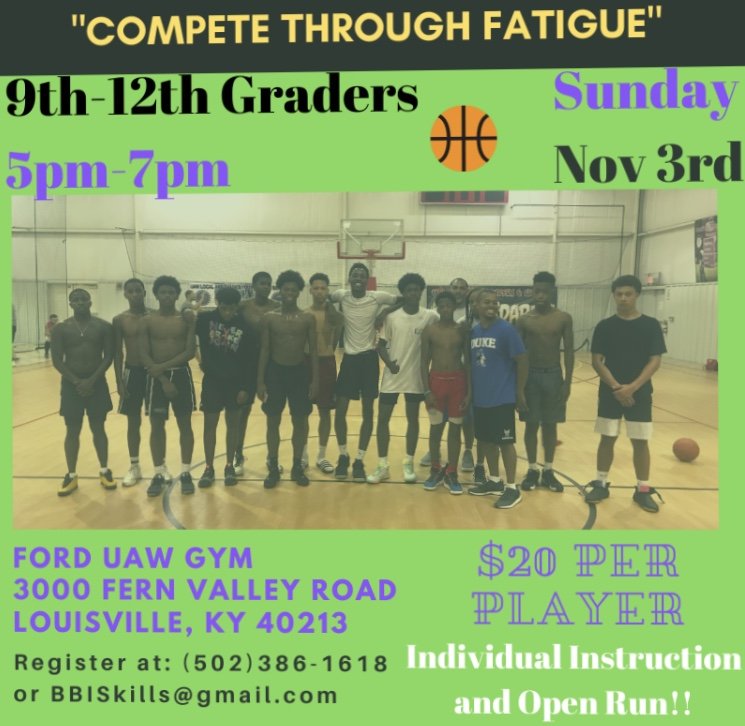 Piffsplayground's tweet photo. 🚨 Register Today 🚨 This weekend!! High School, Middle, and Elementary #BBI #LetsGetBetter "Compete Through Fatigue" https://t.co/Mg74K6Gusw
