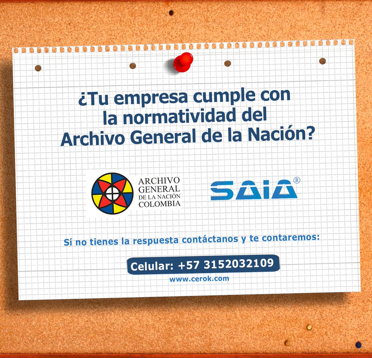 saiasoftware's tweet image. Si no tienes la respuesta, contáctanos y te contaremos:

PBX: +(57) (6) 3387830
Celular: +(57) 3152032109

#GestionDocumental #SoftwareDocumental #GoPaperless