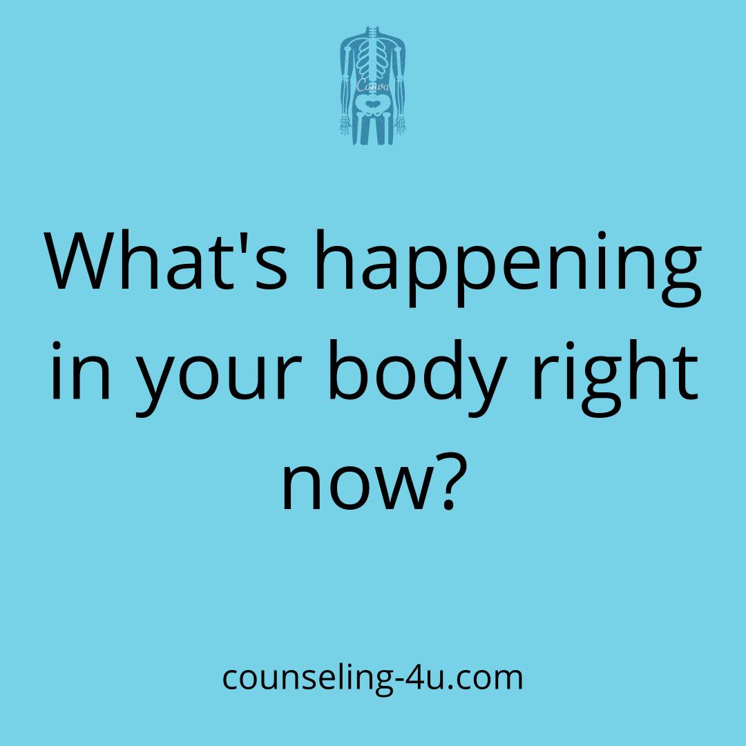 Notice your sensations, what's happening in your belly, in your toes, with you eyes, your forehead, how about your chest, your breathe... see if you can just take a good breathe in and out! Our brains will appreciate us! #austin #therapy #counseling #counseling4you #pause