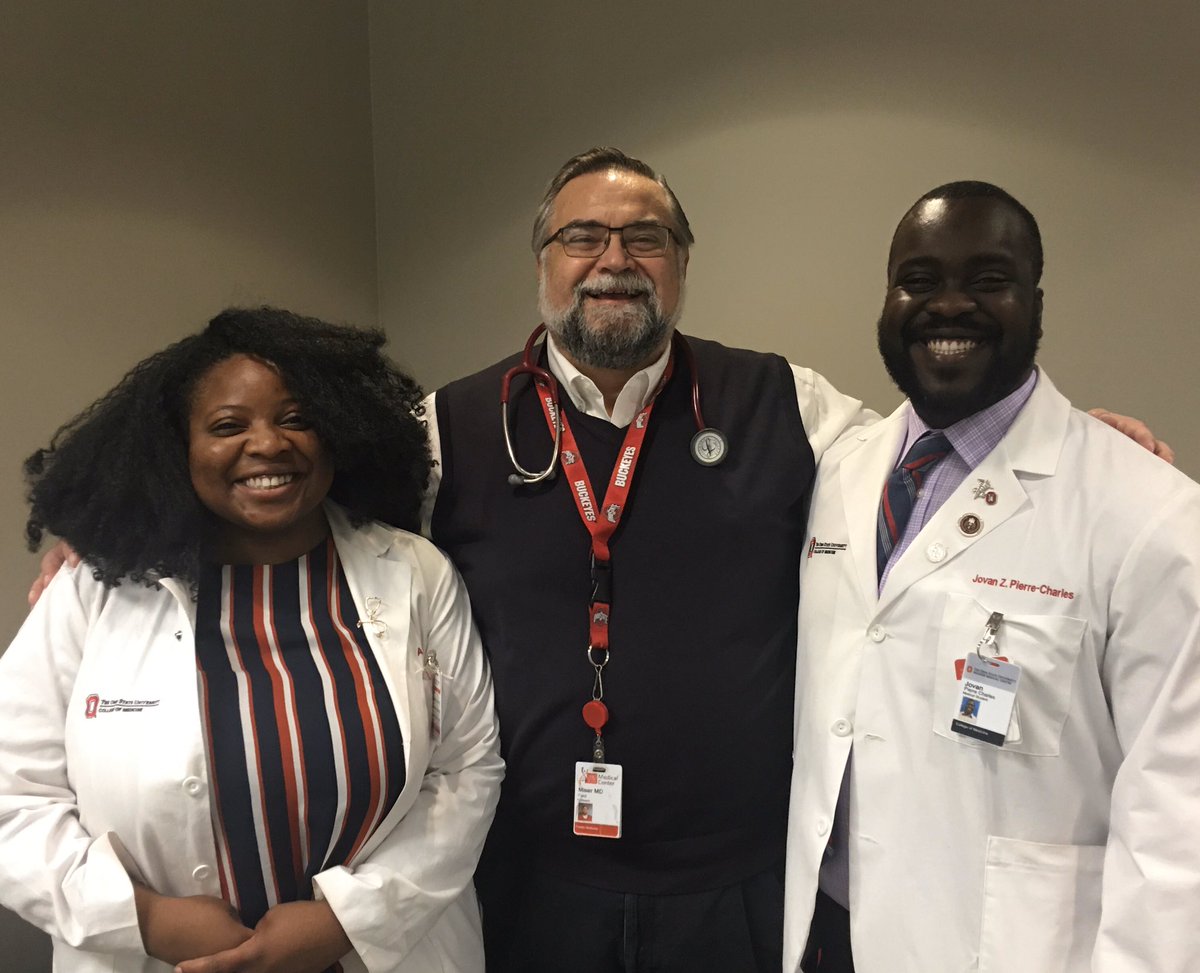drmiser's tweet image. So excited to meet Amara and Jovan - 1st year COM students whom I’ll be working with longitudinally over the next two years.  Looking forward to sharing with them the joys of family Medicine! @OhioStateFamMed