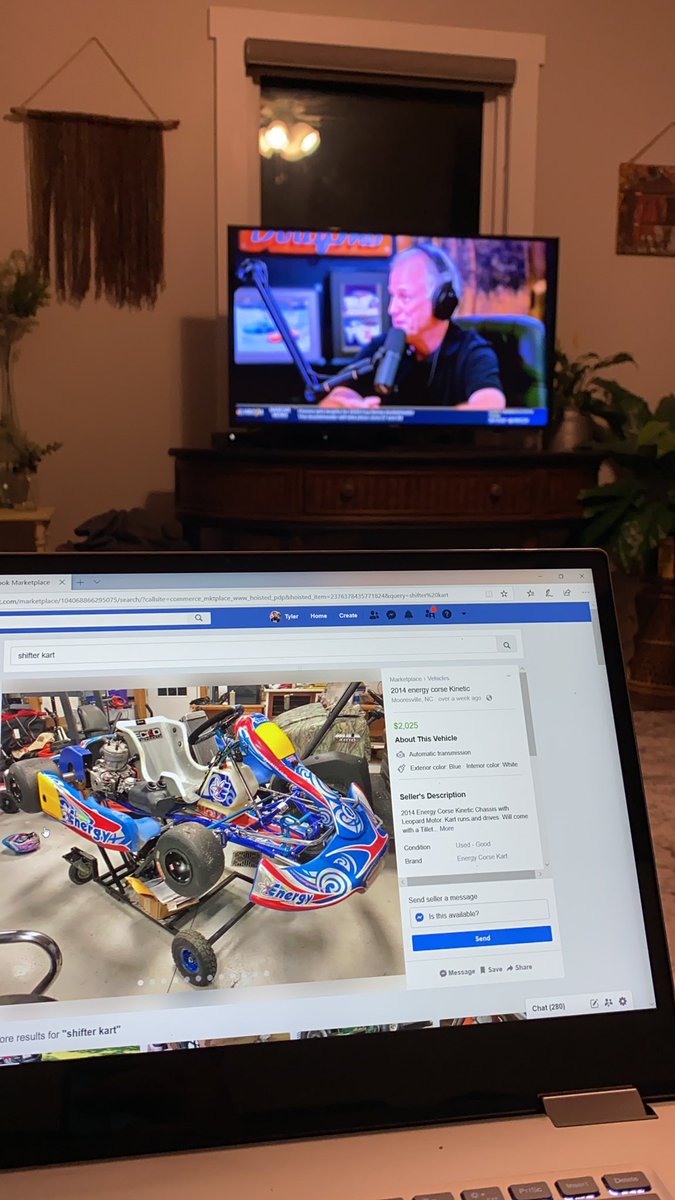 Sitting here on FB marketplace trying to find a go kart for @GoProMotorplex while watching DJD <a href="/DirtyMoMedia/">Dirty Mo Media</a>. Meanwhile, Ricky Rudd says he’s got a unit there with go karts he hasn’t opened in 1.5 years. I smell an opportunity 😂 #howmuch