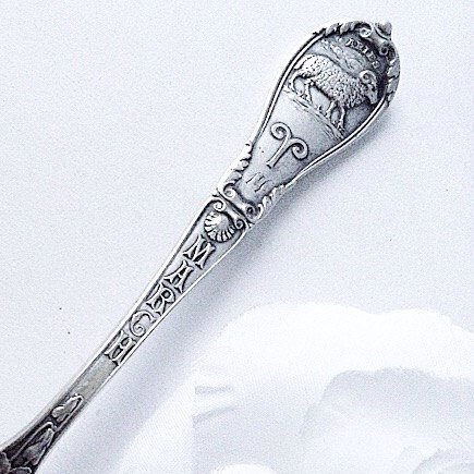 March Spoon, Silver Spoon , Collector Spoon, Zodiac Silver Spoon, Sterling Silver, Antique Silver Spoon, Aries Spoon, Rams Head Spoon etsy.com/AntiqueSilverA… #bestofetsy #silverwarejewelry