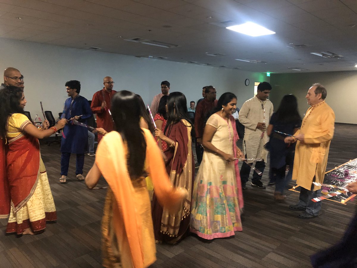 somayajula's tweet photo. Another year of celebrating #HappyDiwali at our @Teradata El Segundo office with delicious Indian sweets, snacks and tea. Glad that everyone parcipated in Dandiya style dance! Thank you 🙏 https://t.co/QEWdpB1SNM