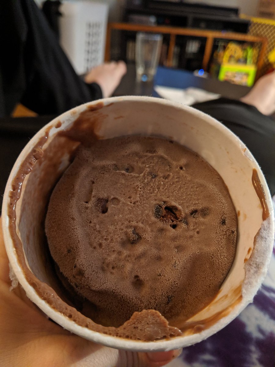 Jaxxson's tweet photo. @eatenlightened love your ice cream, but why does every pint I buy look like this when I open it? https://t.co/3w3rl2hcqC