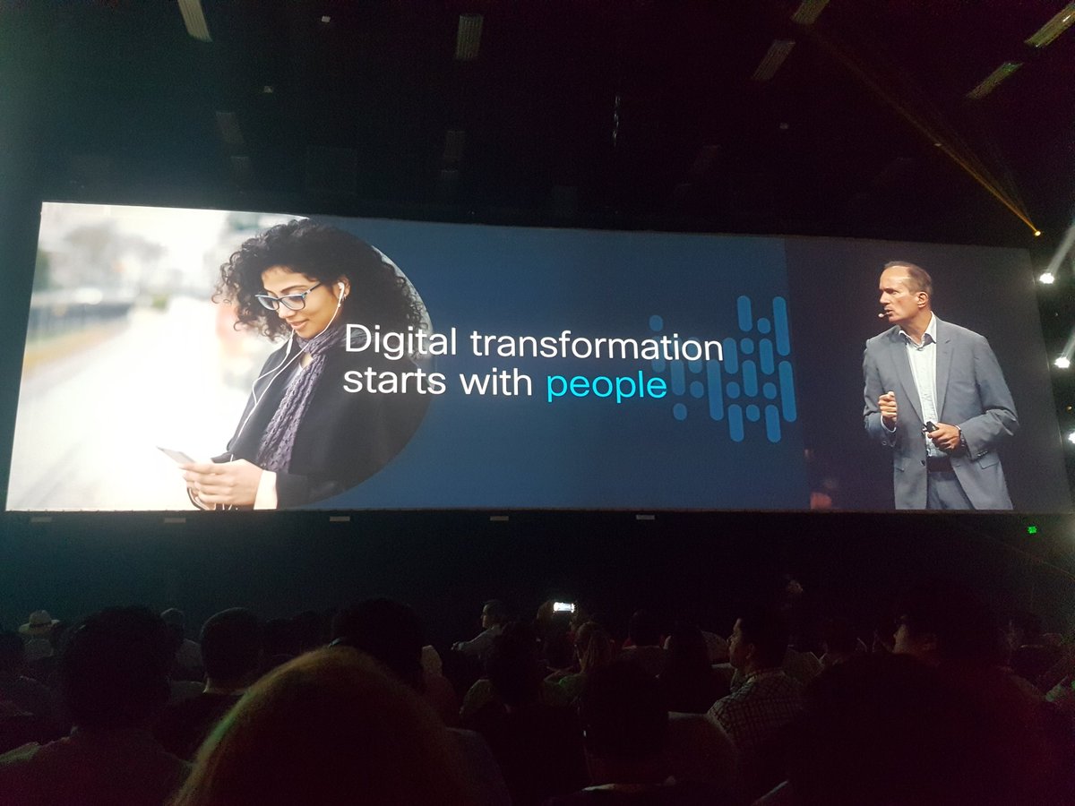 jarri1644's tweet photo. Digital transformation starts with people! That's the tip! #CiscoLiveLA https://t.co/Z14KIwWbXT