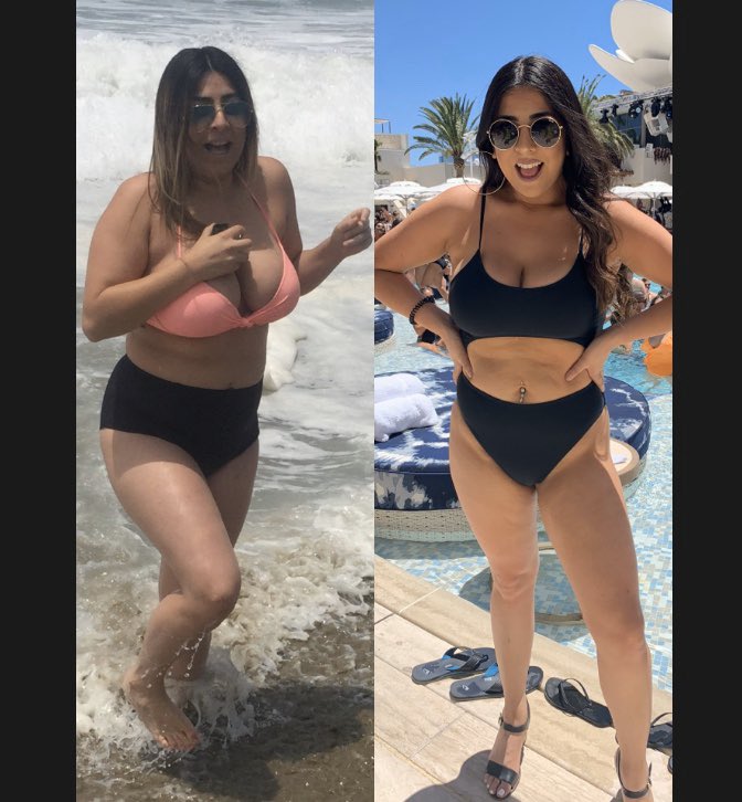 Ayoomawdeee's tweet photo. When I posted my transformation picture on ig my co worker asked what app I used to blow myself up and didn’t realize that’s what I use to look like 🤣😂😭#25pounds https://t.co/hIMNGbfX0J