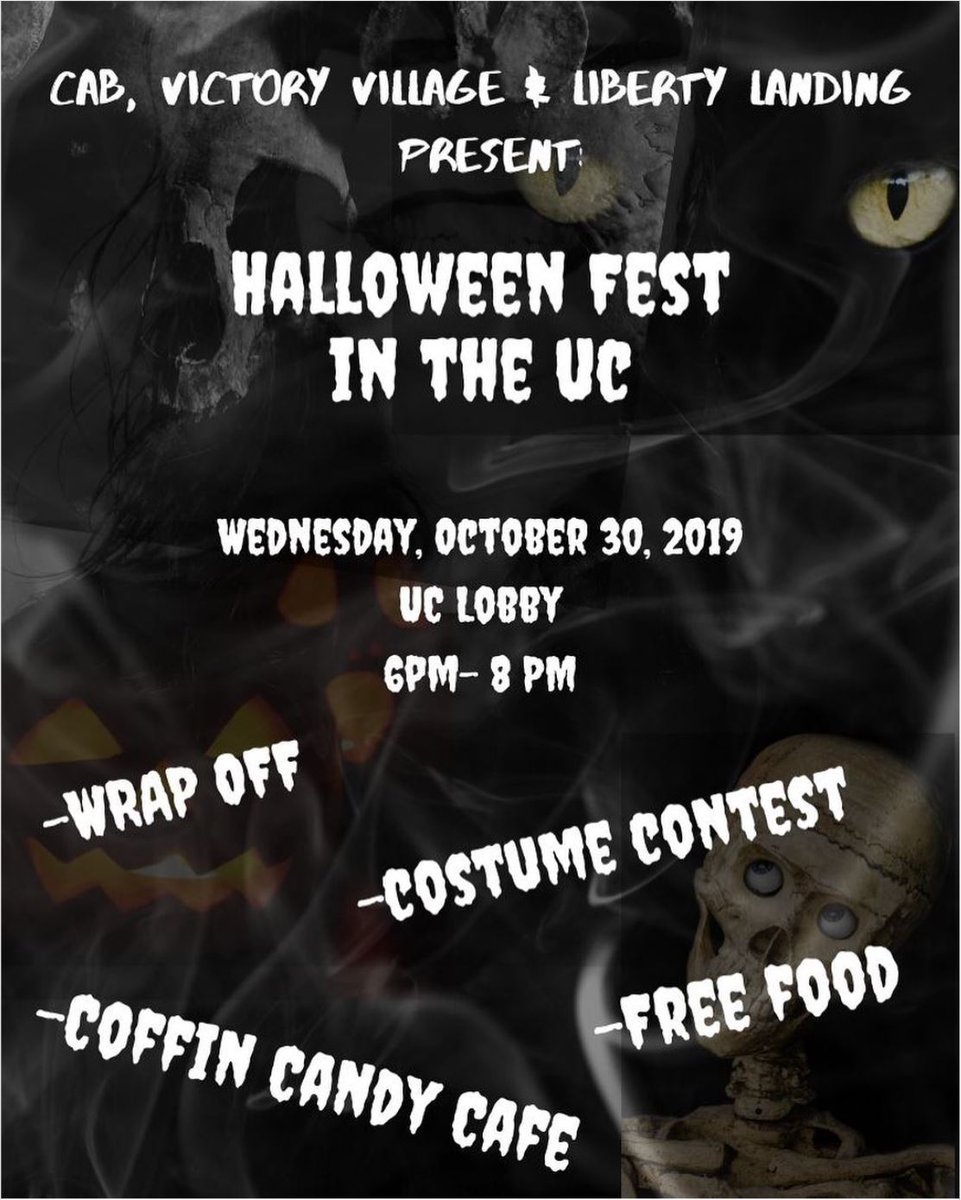 Halloween Fest in the UC
Wednesday, October 30th from 6-8PM