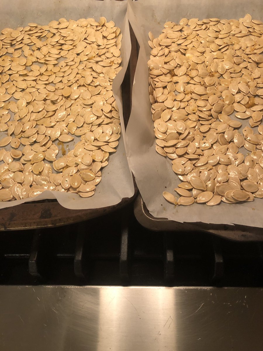 JasonBooks's tweet photo. Into the oven!  Halloween is amazing; the pumpkin guts that are unceremoniously tossed, are my favorite snack. https://t.co/UWyskq0Rkz