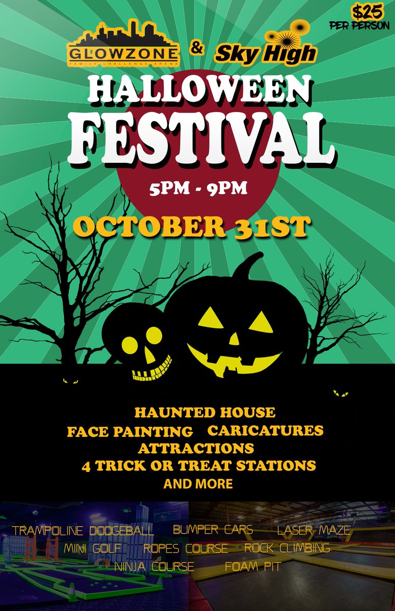2 days till <a href="/GlowZoneLA/">GlowZone LA</a> "Halloween Festival" October 31st from 5pm - 9pm only $25/person presale. Presales are still available, limited amount. #Glowzonela #Woodlandhills #Losangeles #LA #Minigolf #Lasertag #Rockwall #Halloween #Halloweenfestival #kids #family