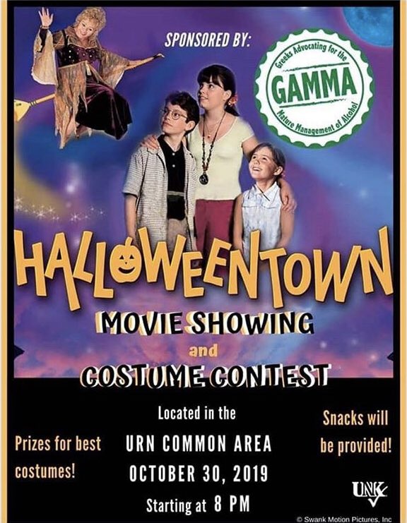 Do you like movies? Do you like Halloween and dressing up? Do you like snacks? If you answered yes to any of those questions, you're in luck! Come join us for some fun tomorrow night at URN!🎃💀