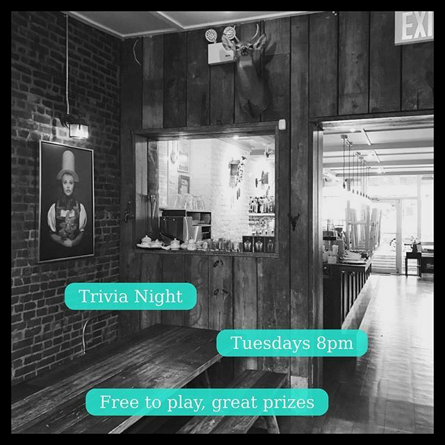Yay, it’s Trivia Tuesday again on Smith Street! 8pm start, free to play, great prizes. Hosted by @nyctrivialeague #triviatuesday #blackforestbrooklyn #nyctrivia #blackforestbrooklyn ift.tt/2Jztlip