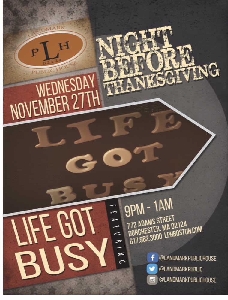 Never to early to plan your Thanksgiving Eve. #drinklocal #thanksgivingeve #lifegotbusy #localguys #localband