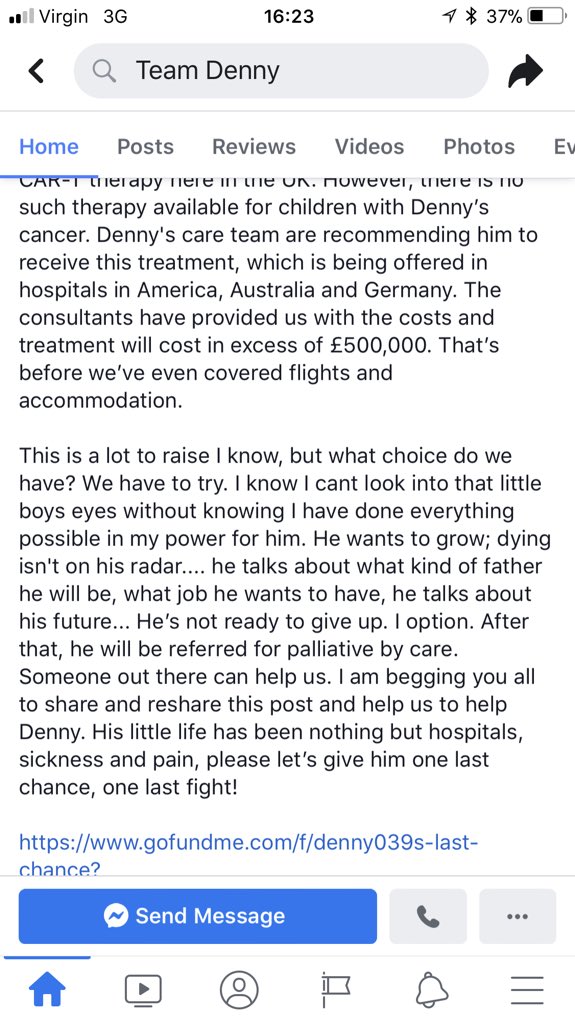 JordanTC1999's tweet photo. @JKCorden please if you see this message can you spread the story of this amazing little 6 year old Denny. He is very sick and needs support from as many people as possible https://t.co/R3IQQ9Fkja
