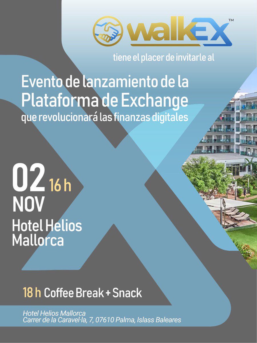 MarianoHuerta17's tweet photo. Evento de #Walkex en Mallorca el día 2 de noviembre. https://t.co/mdatfKAp7R