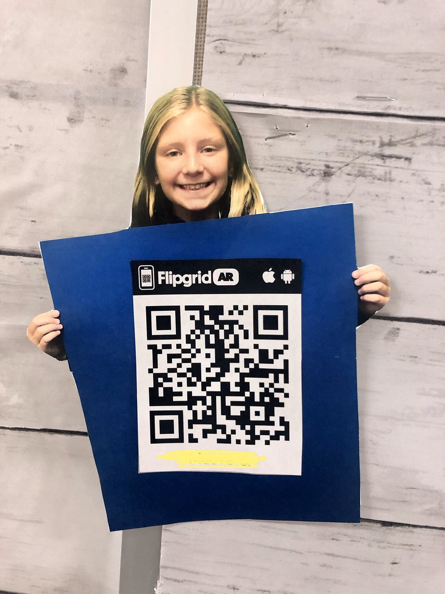 NikoletteTrofa's tweet photo. Love this new way for my students to share their learning of nonfiction text features using #flipgird! Now anyone walking through the halls can scan and view their videos! 🙌🏼📚 https://t.co/7txb0uxFyu