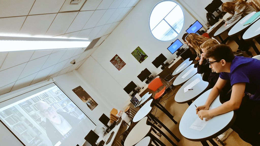 A special thank you to acclaimed author of Stuck in Neutral  <a href="/TTrueman/">Terry Trueman</a> for a great question and answer session with my freshman English classes <a href="/SandburgHS/">Carl Sandburg H.S.</a> <a href="/staceypacer/">Stacey Gonzales, Ed.D.</a>