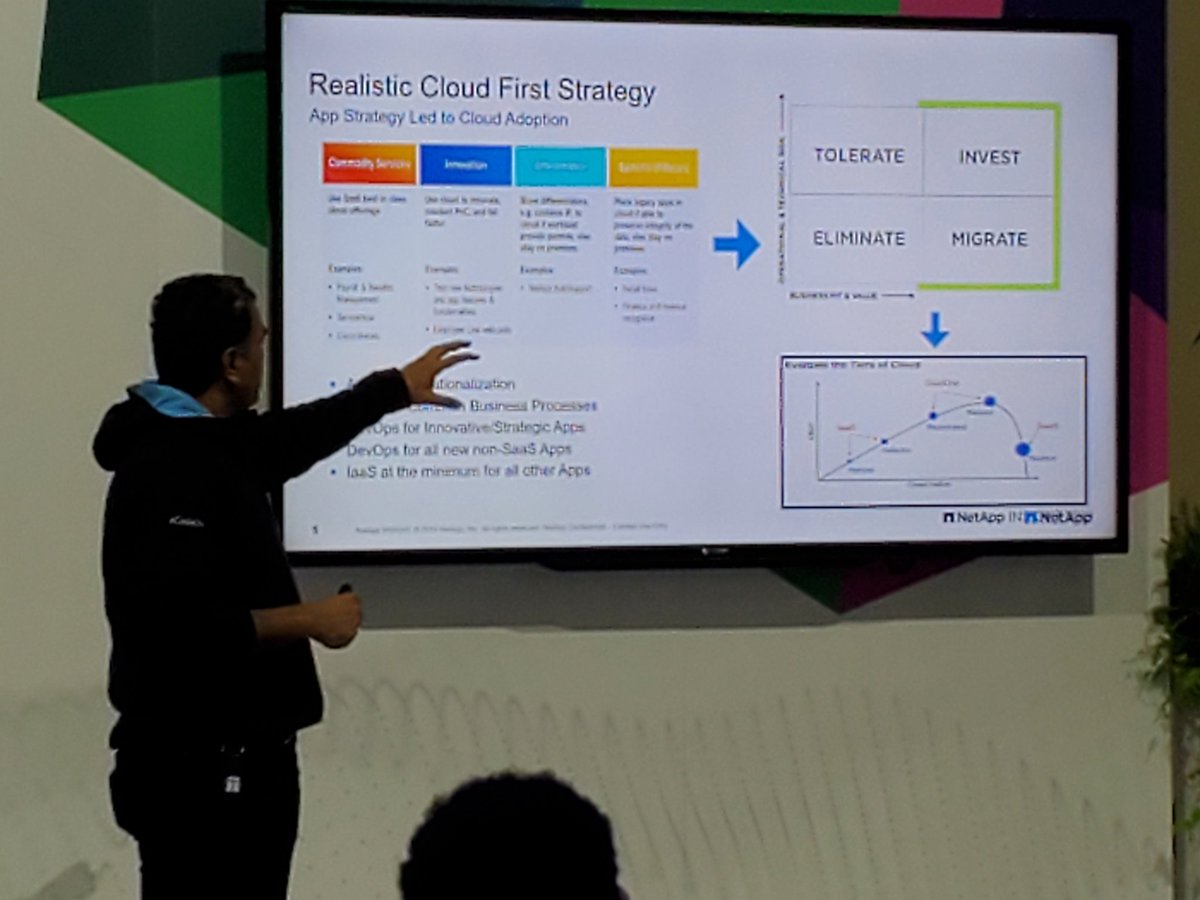 NetAppIT's tweet photo. Do you have a Cloud First application strategy in IT? @kamalvyas talk about how we in @NetAppIT have approached it. https://t.co/XVIgzpn4Qv